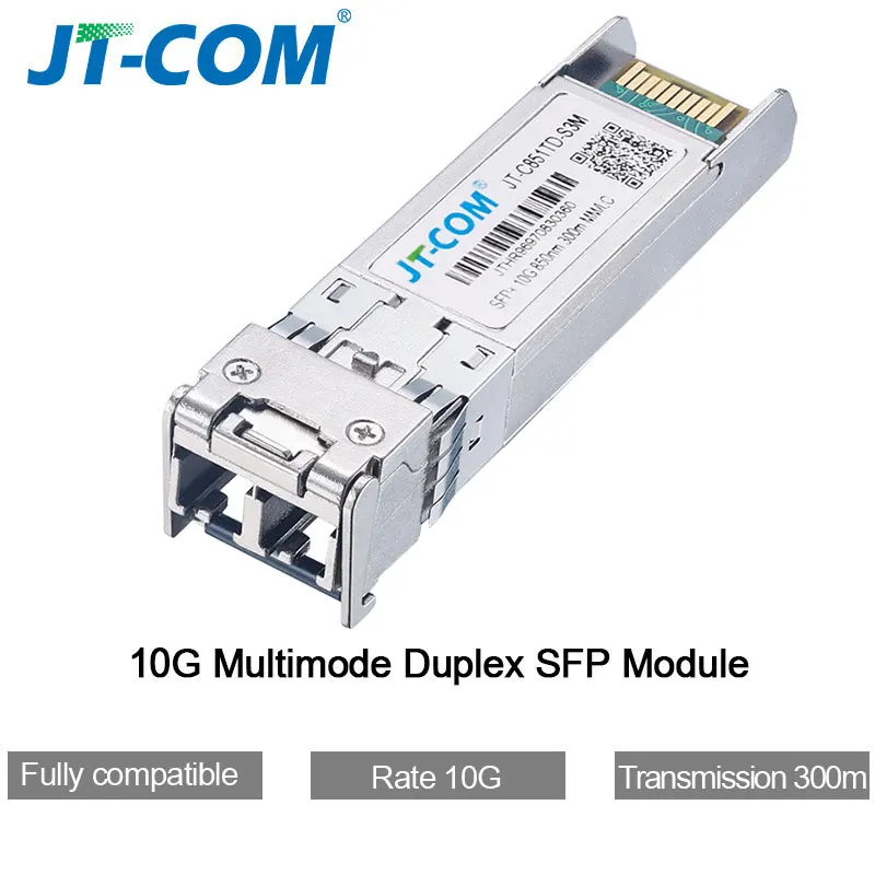 Модуль SFP 10Gb 300M Многомодовый дуплексный LC SFP SR для оптоволоконного модуля SFP-10G-SR SFP+ трансиверный модуль MMF 850nm 300M для Ubiquiti Mikrotik Cisco и т. Д