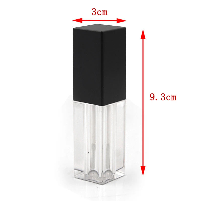 

rectangle Diy Empty Lipstick Bottle Lip Gloss Tube Lip Balm Tube Container With Cap Clear