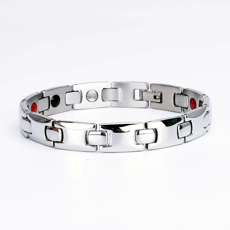 Магнитный браслет из титановой стали для мужчин и женщин|Браслеты с голограммой|