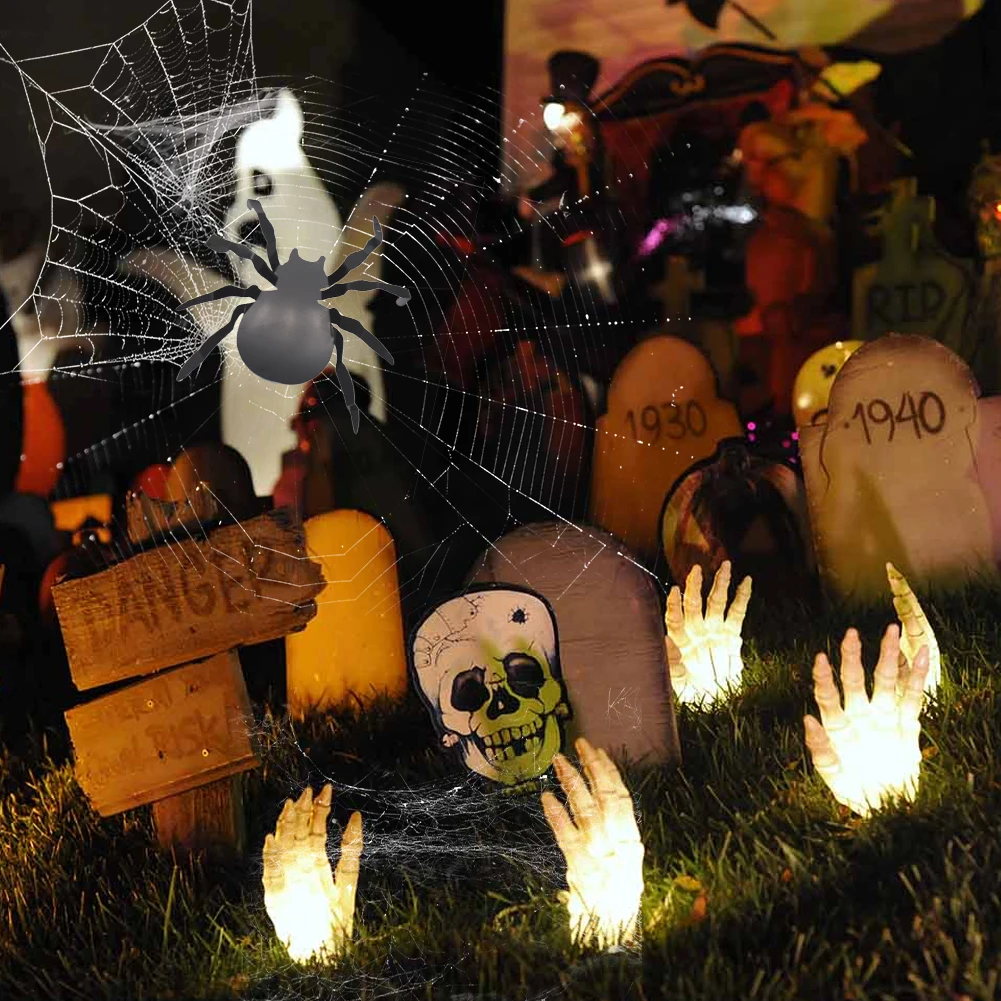 12 шт./компл. украшение на Хэллоуин 3D Наклейка стену в виде черного паука сделай