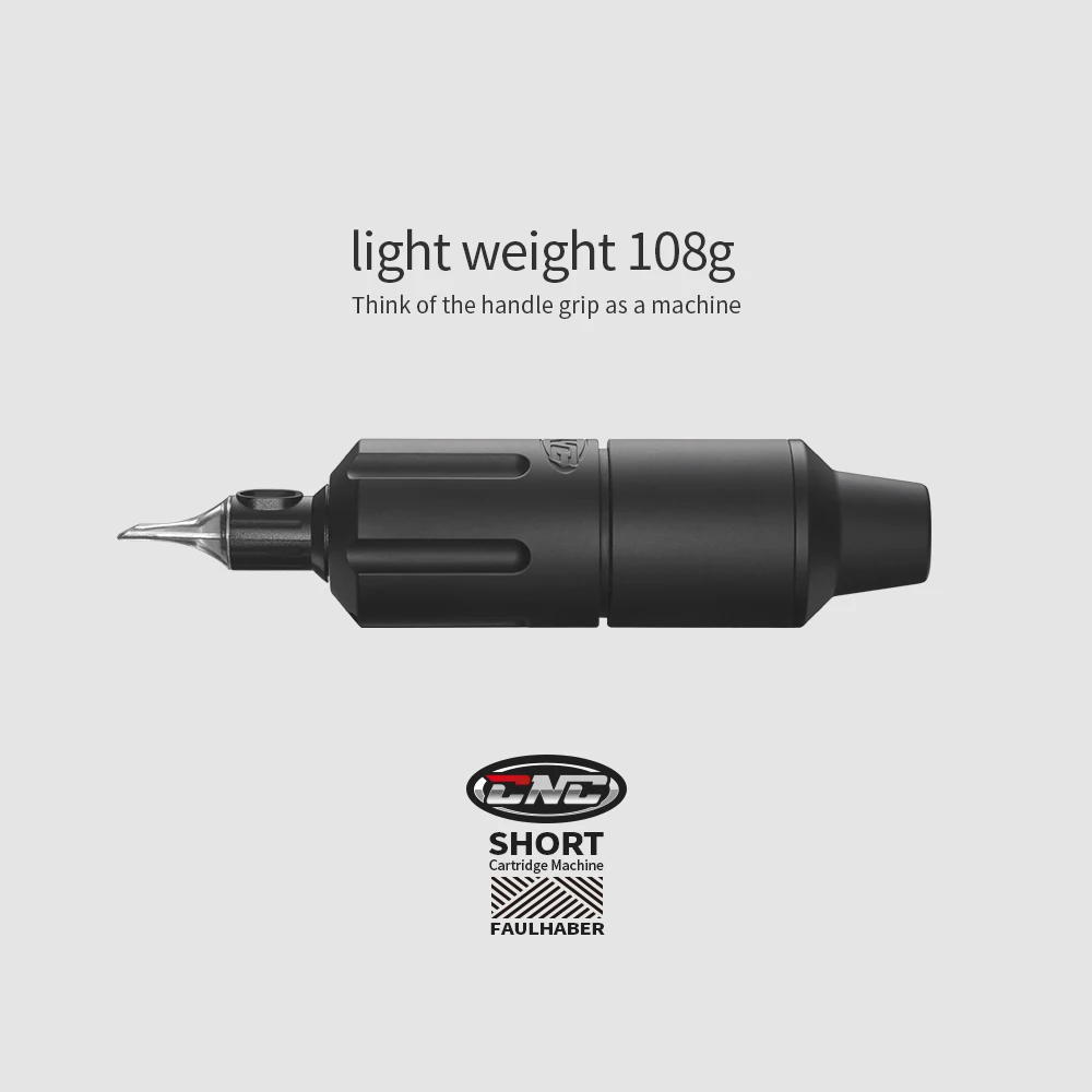 CNC новая короткая ручка роторный картридж тату машина FAULHABER мотор RCA соединение Профессиональные татуировки художники