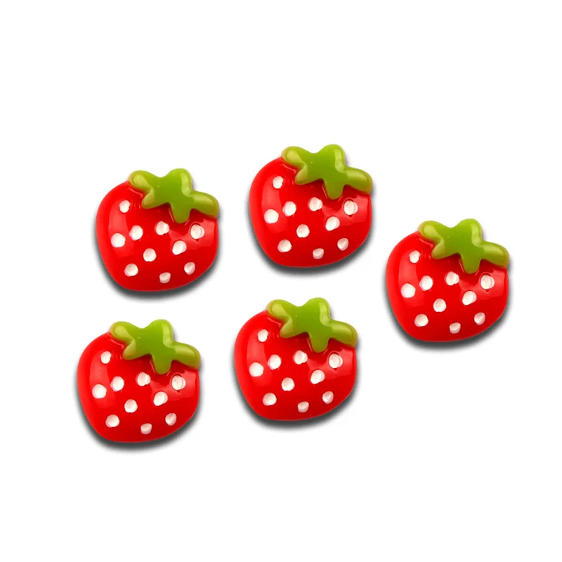 40 шт. кабошон с Красной клубникой из смолы Скрапбукинг плоским основанием для