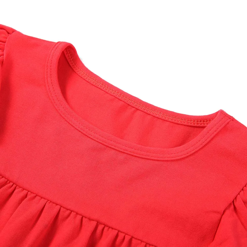 Летнее простое однотонное платье из 100% хлопка с рукавами-фонариками и жемчугом