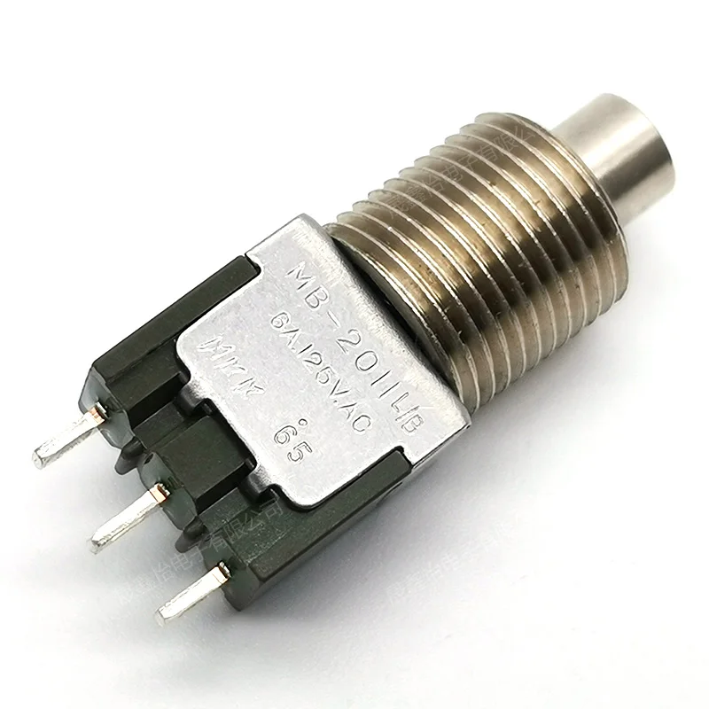 

Original new 100% MB-2011LB 6A250VAC self locking metal button switch opening 12mm