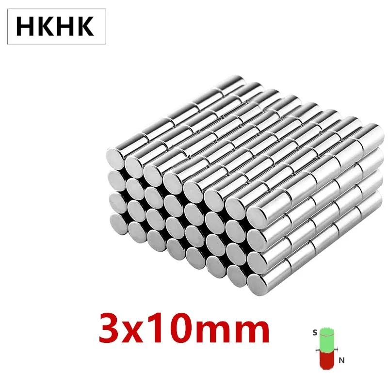 HKHK 200 1000 шт диаметр круглого цилиндра магниты 3x10 мм магнитный датчик 3 x 10 Сильный
