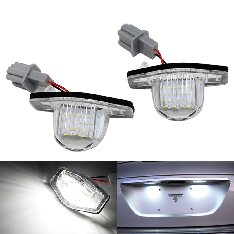 

2Pcs/set Hot Sale LED License Number Plate Light for Honda Crosstour/CR-V/FR-V/HR-V/Insight/Jazz (Fit)/Odyssey/Stream