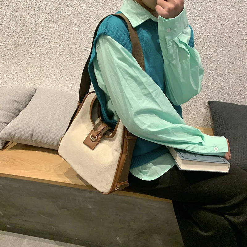 

Fashion casual canvas women handbags designer Female shoulder crossbody bags female large capacity totes shopper bag Purses