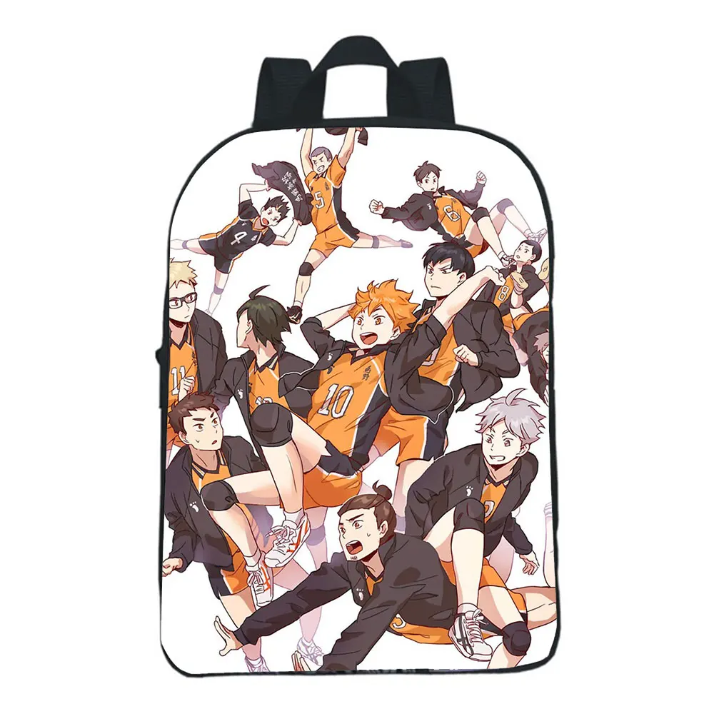 

12 Inches NEW Japanese Anime Haikyuu Backpack Student Schoolbag Boys Girl Shoulder Bags Orthopedic Mochila Children's gifts