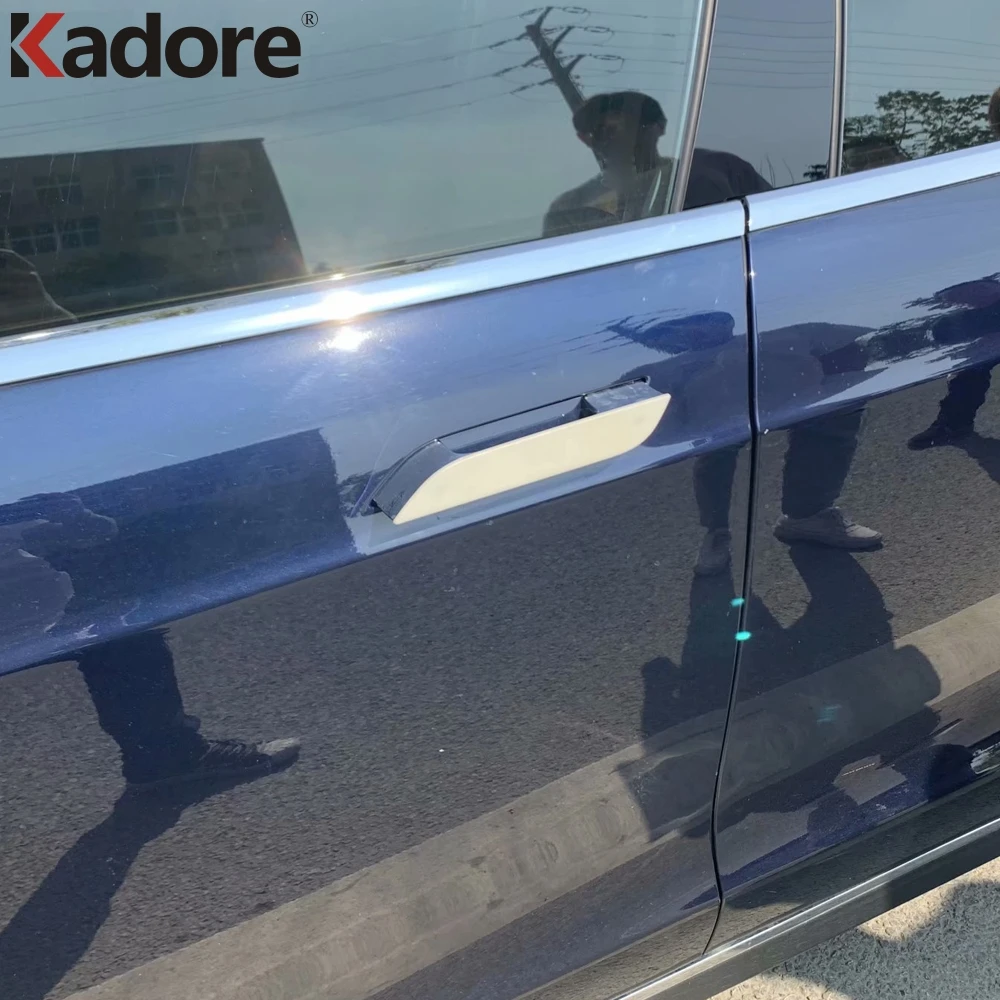 Чехол для боковой дверной ручки Tesla MODEL S 2017 2018 2019 ABS из углеродного волокна отделка