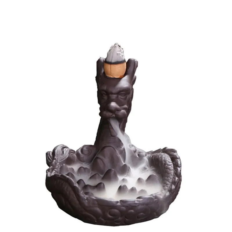 Керамическая Статуя Дракона горелка для благовоний креативный водопад