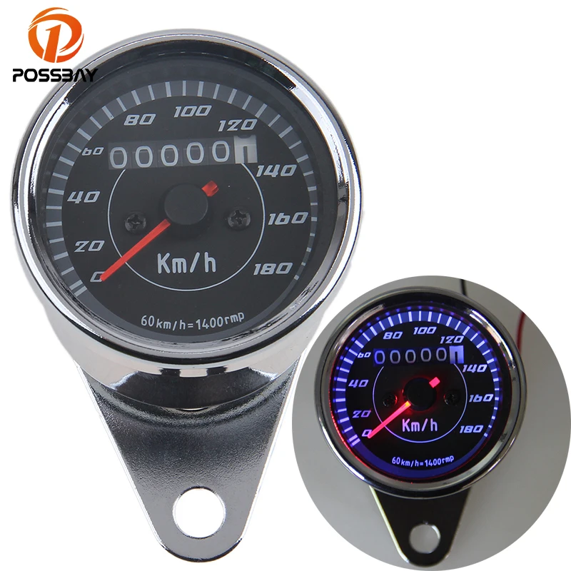Posbay мотоцикл одометр спидометр со светодиодной подсветкой км/ч Универсальный