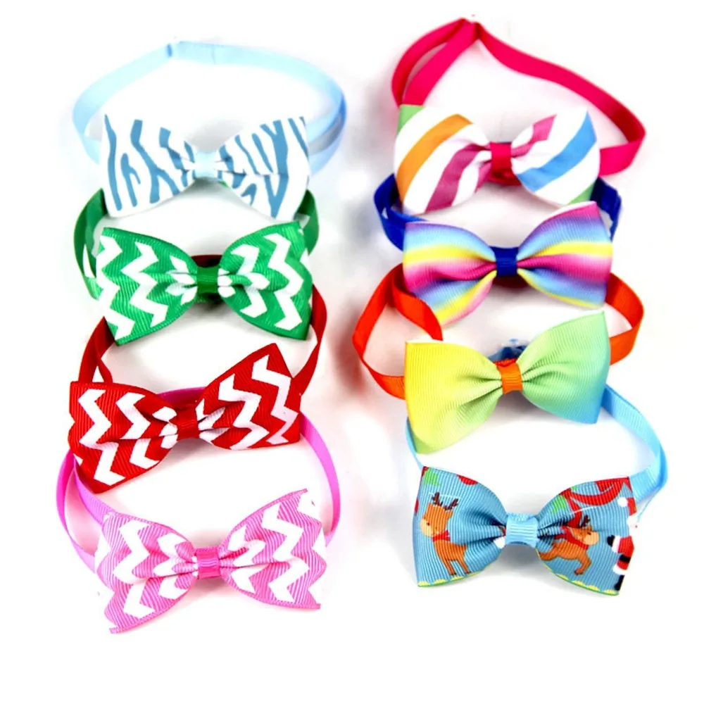 Галстук бабочка для кошек и собак регулируемый безопасный шейный ремешок 7