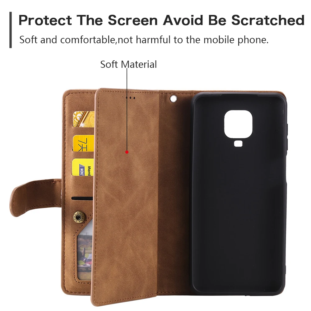 matte leather case for xiaomi 11t poco m4 redmi note 11 10 9 9s pro max plus flip zipper wallet card anti knock phone bags cover free global shipping