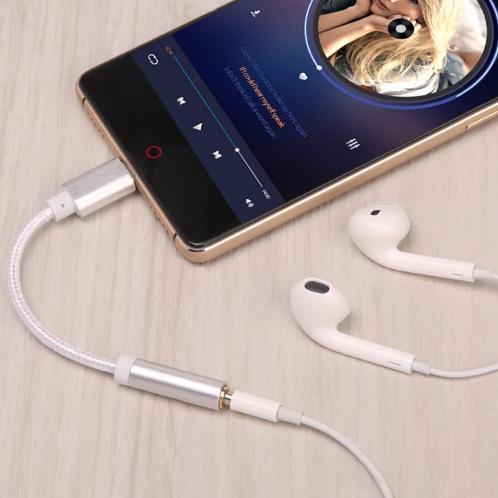Новый AUX аудио кабель USB Type C к 3 5 адаптеру для наушников мм конвертер xiaomi 6 Letv