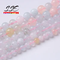 colorful natural morganite stone beads for jewelry making round loose spacer beads diy bracelet accessories 6 8 10mm wholesale