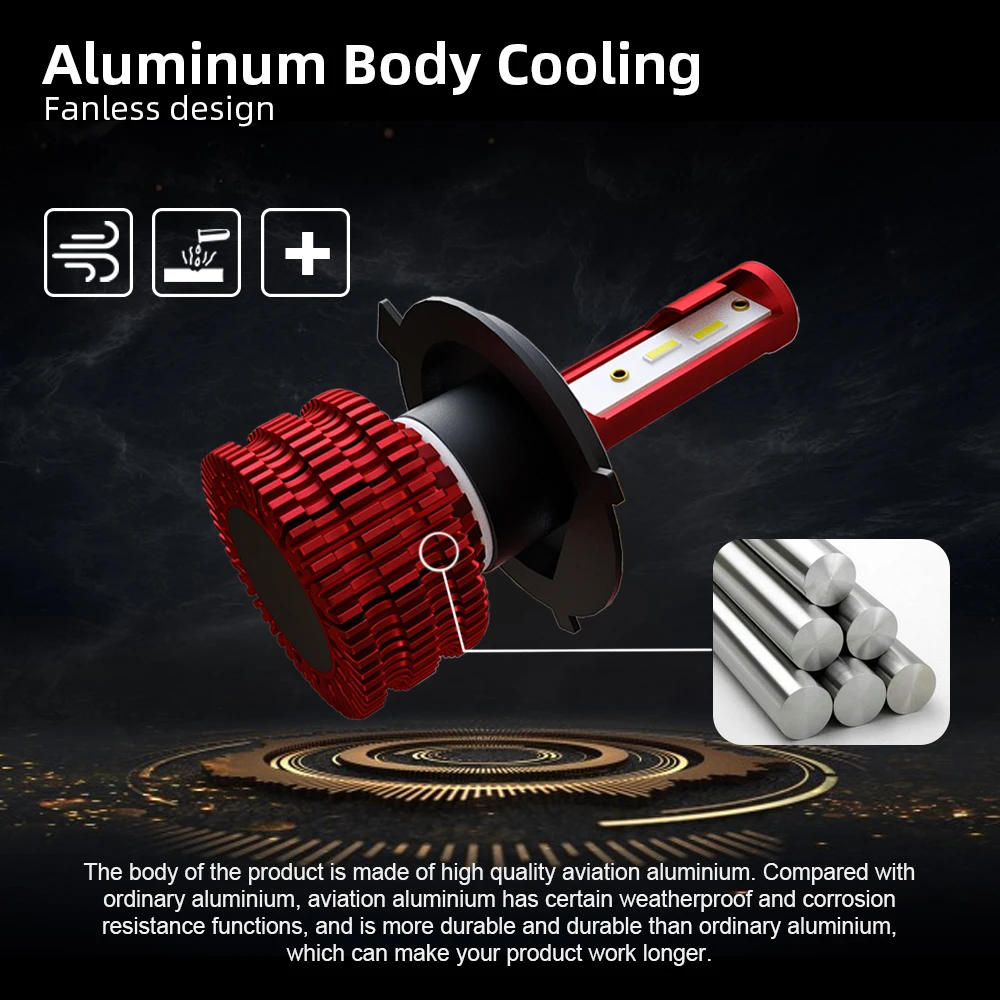 kingsofe K5 40W 8000LM LED Light Bulb for Cars h1 h4 h7 h8 h9 h11 Headlight HB2 Hi/Lo Hb3 Hb4 9005 9006 Auto Car Lamp 6000K | Автомобили и
