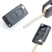 car key cover remote control flip with two buttons key shell fob for 308 207 307 3008 5008 807 for citroen c2 c3 c4 c5