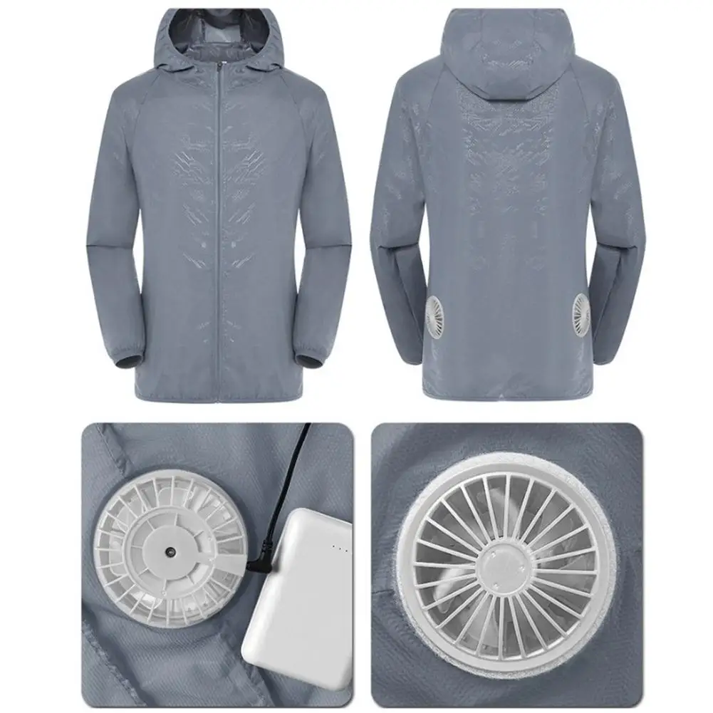 Смарт 3 скорость охлаждения USB костюм из воздухопроницаемого материала с