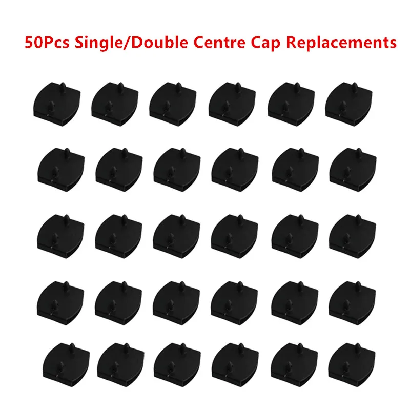 

50Pcs Plastic Sofa Bed Slat End Caps Holder Black Single/Double Centre Cap Replacements for Holding Securing Furniture Frames