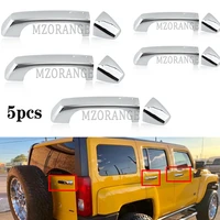 abs chrome car door handle covers chrome exterior outside for hummer h3 h3t 06 10 trim bezel 07 08 09 front rear set of 5