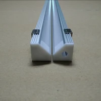 free shipping cost 2 5mpcs corner led aluminum profile with milky cover and end caps clips for led strips light housing