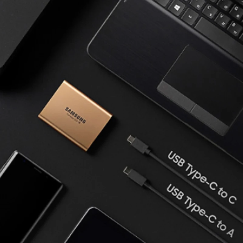 Samsung T5 Портативный SSD 250 ГБ 500 1 ТБ твердотельных дисков жесткий диск externo размеры