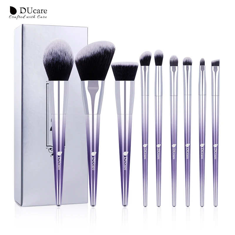 DUcare 9 шт. набор кистей для макияжа порошок маскирующие тени век кисть бровей
