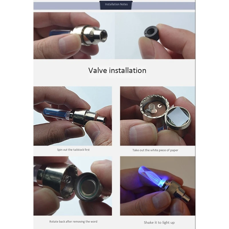 

12Pcs Led Bike Wheel Light, Waterproof Bicycle Wheel Tire Value Cap Light for Front & Rear Wheel Led Valve Cap Light