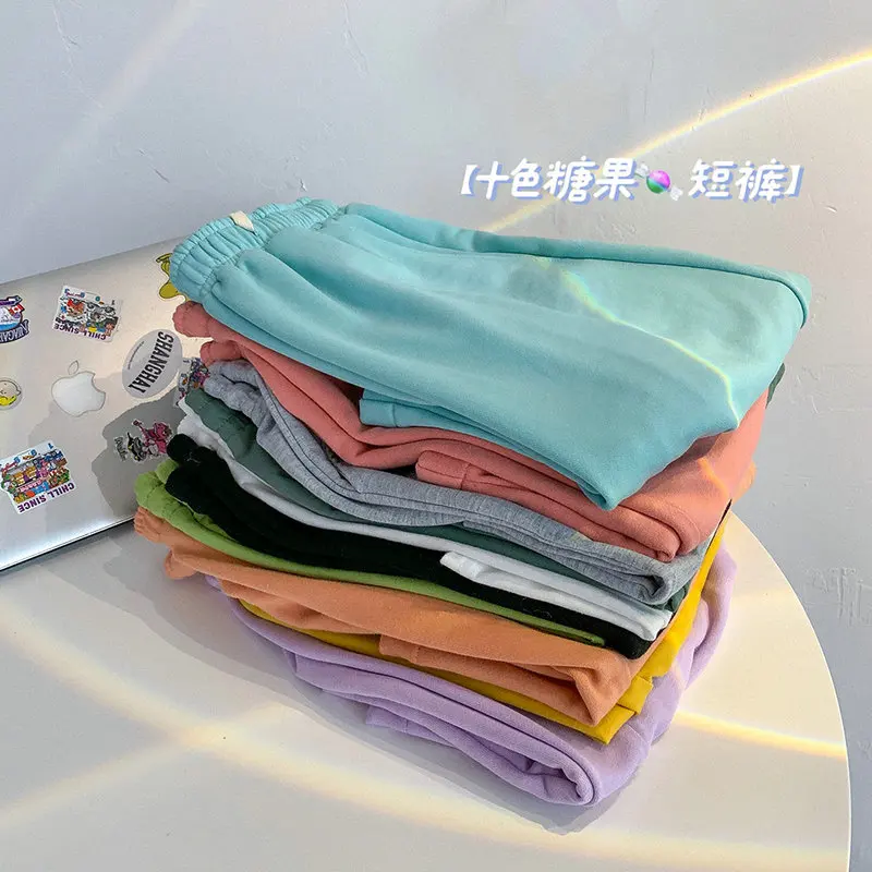 

Summer casual shorts men streetwear solid color men's shorts 2021 new sportwear board shorts for man