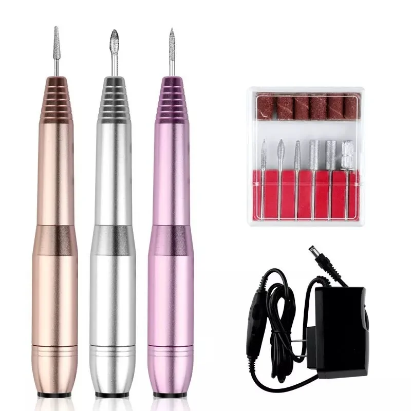 

Nail Tools Nail Art Electric Polisher Pen Portable Nail Sander Gold Pink Silver Nail Removal 20000 Rpm Can Forward And Reverse