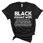Черный живет материя женская футболка, черный, смешанный с рубашка меланин черная футболка Pride гранж пуловер высокого качества для девочек черного цвета Magic Tumblr Топы дропшиппинг