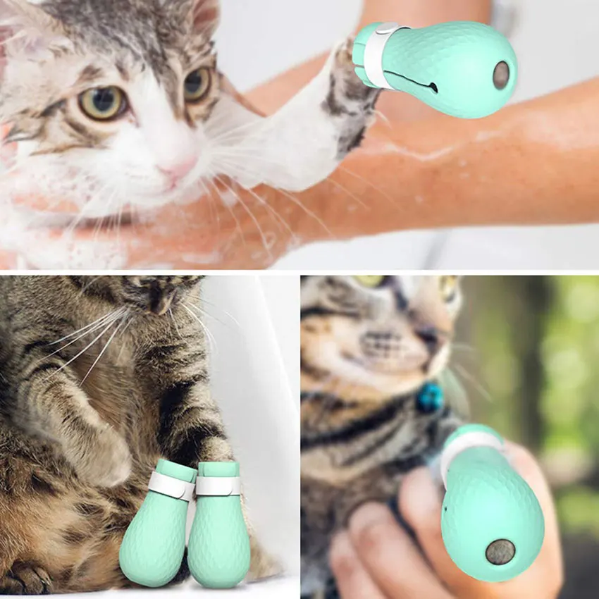 HOOPET анти кусающая ванна моющая Кошачий коготь покрытие для ногтей ног Pet Paw Protector