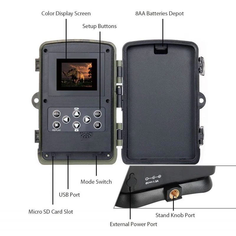 Wi-Fi охотничья игра на диких животных HC802A камера для охоты 16 МП 1080P наружные