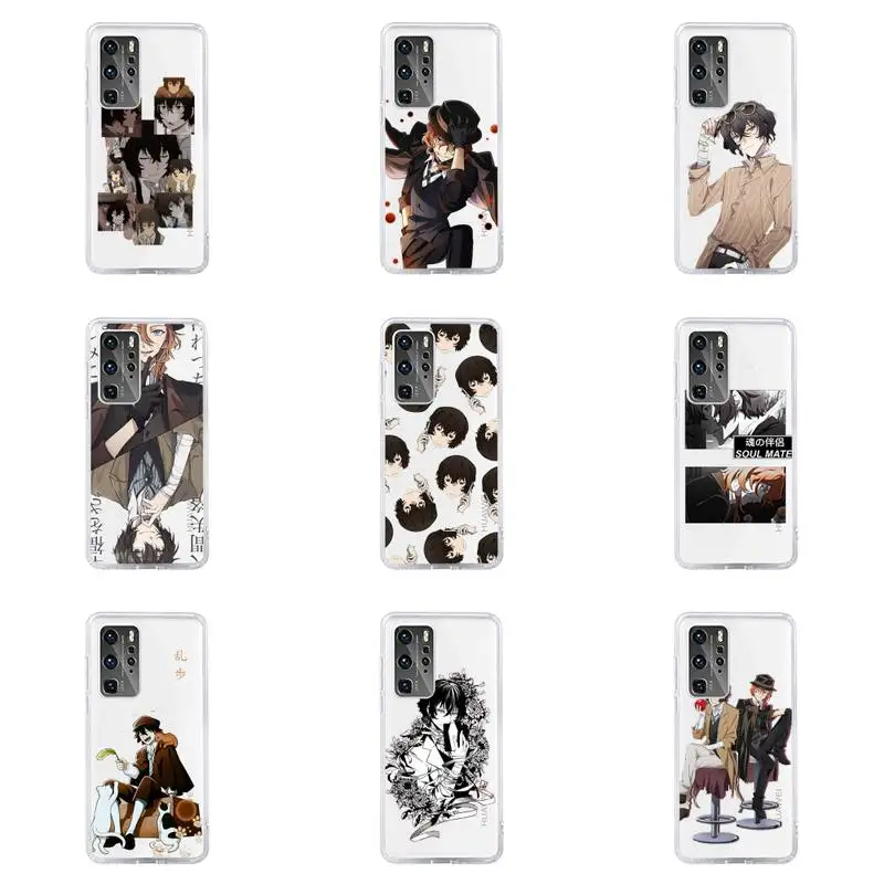

Bungou stray Dogs anime Phone Case For Huawei P40 P30 P20 Mate Honor 10i 30 20 i 10 40 8x 9x Pro Lite Transparent Cover
