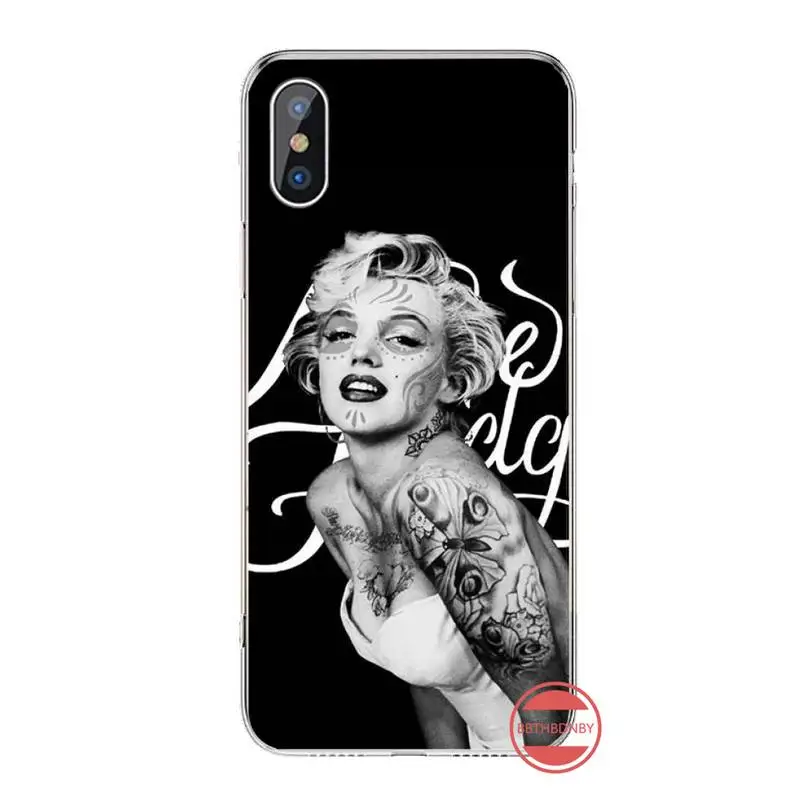 

Sexy star monroe tatooe girl Black art Phone Case For iphone 12 5 5s 5c se 6 6s 7 8 plus x xs xr 11 pro max