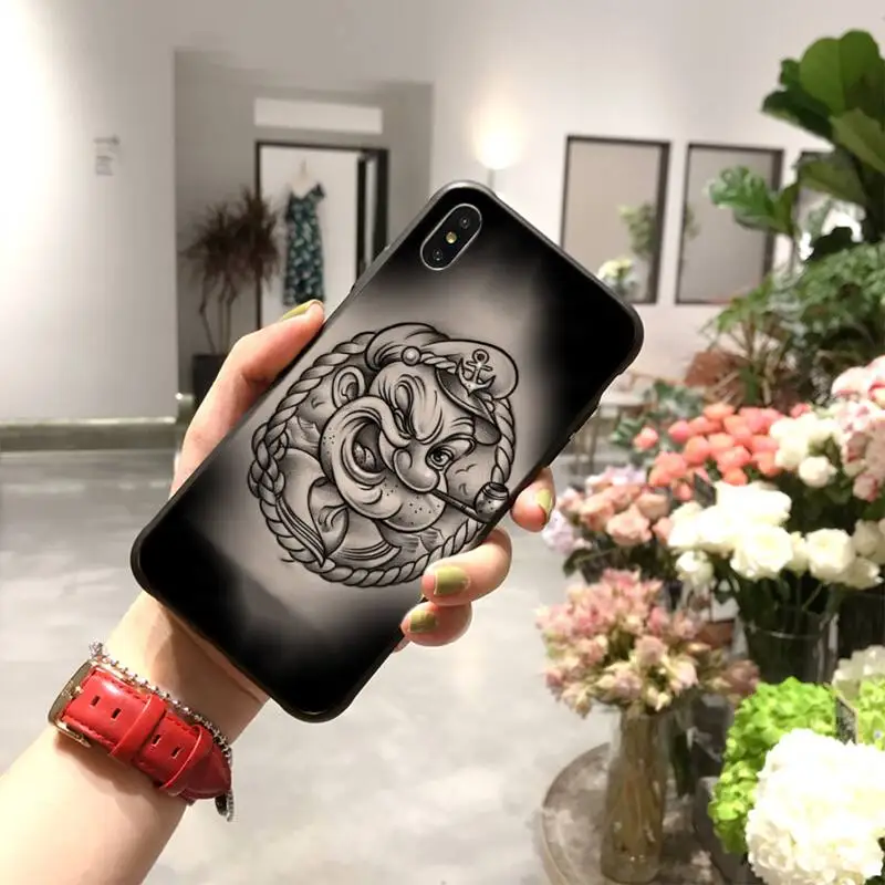 Мягкий силиконовый чехол для телефона из ТПУ HPCHCJHM popeye iPhone 11 pro XS MAX 8 7 6 6S Plus X 5S SE 2020 XR