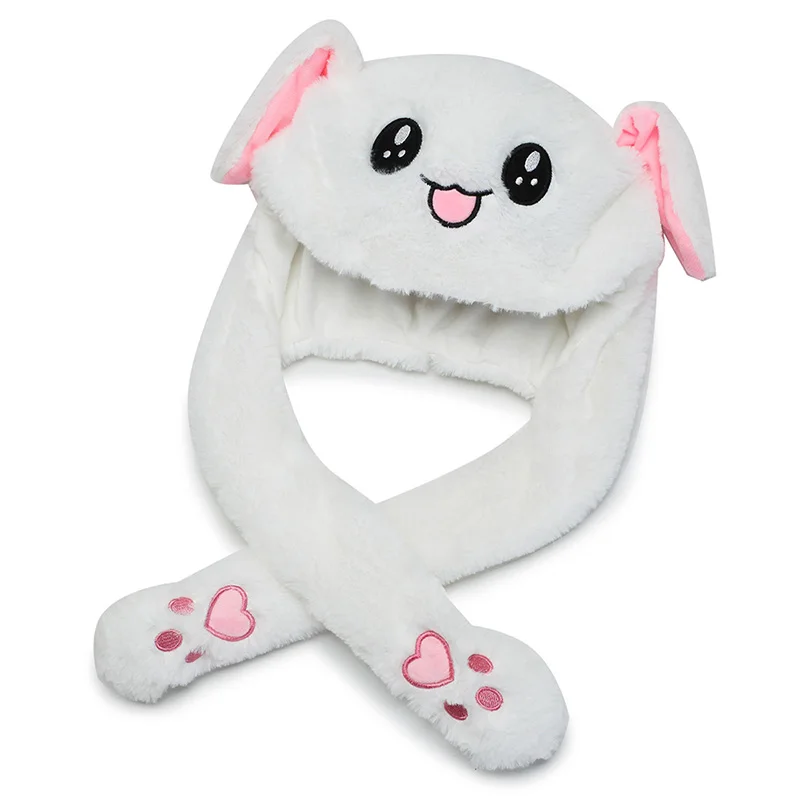 VLAMPO милый кролик плюшевая теплая шапка Kawaii смешная шапка-игрушка Playtoy уши вверх вниз кролик подарок игрушка для детей девушки подруги