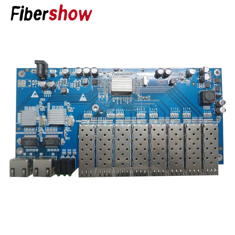 Гигабитный Ethernet медиа-конвертер 8 портов 1 25G SFP solt 2 RJ45 PCBA плата 10/100/1000 M | Мобильные