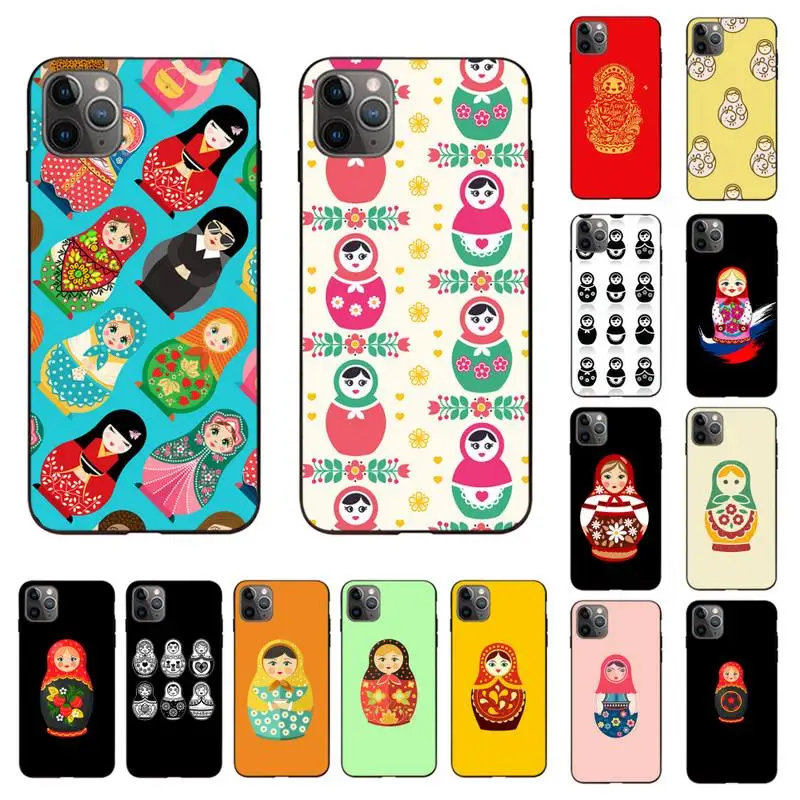 

Russian matryoshka Dolls Phone Case for iPhone 13 11 12 pro XS MAX 8 7 6 6S Plus X 5S SE 2020 XR cover