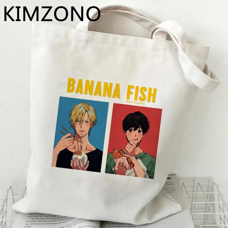 

Banana Fish shopping bag bolso shopper reusable bolsa canvas bag bolsa compra bolsas reutilizables string sac cabas sac toile