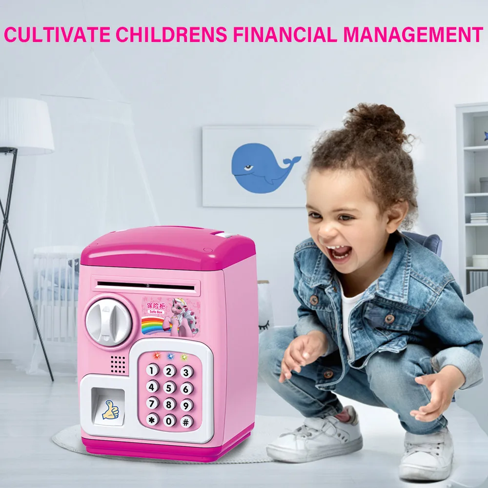 Электронная Копилка сейф копилка для детей Цифровые монеты наличные деньги