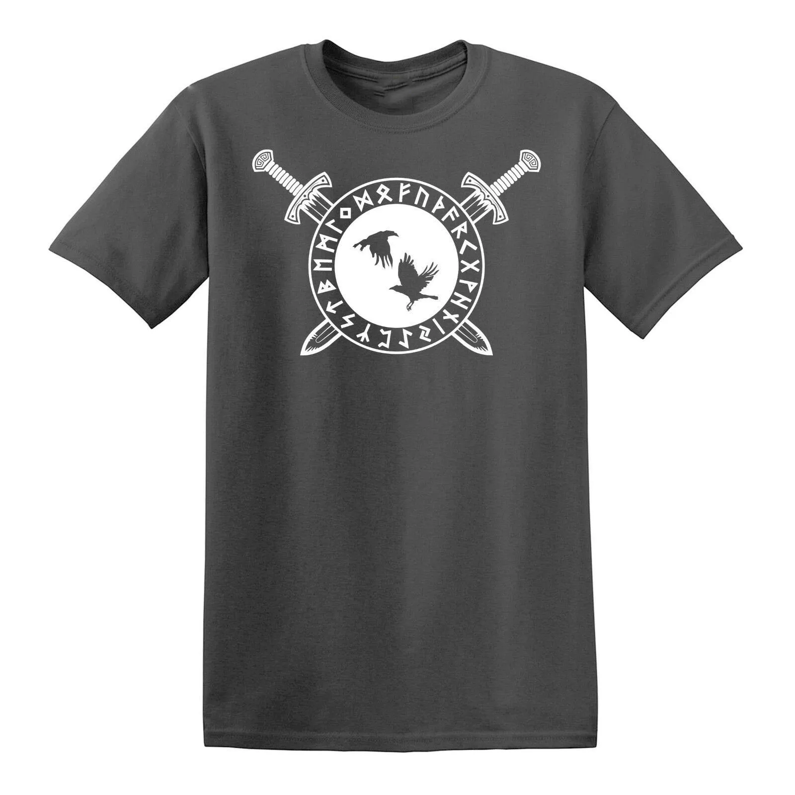ODINS RAVENS Huginn Muninn Футболка мужская и женская S до 3XL Norse Odin Viking Thor Valhalla подростковый