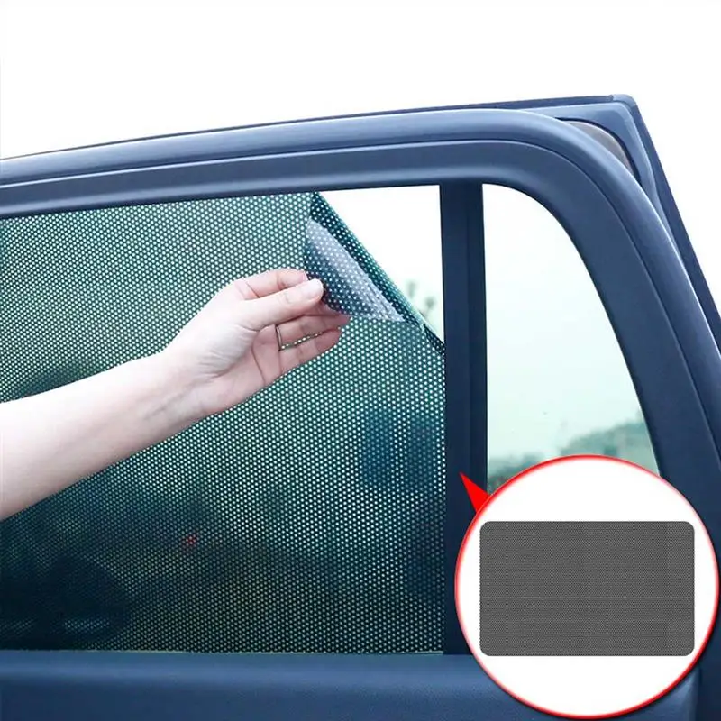 

2Pcs/set PVC Car Side Window Sunshades Electrostatic Sticker Sun Shade Sunscreen Film Stickers Car Styling Lowest Price Dropship