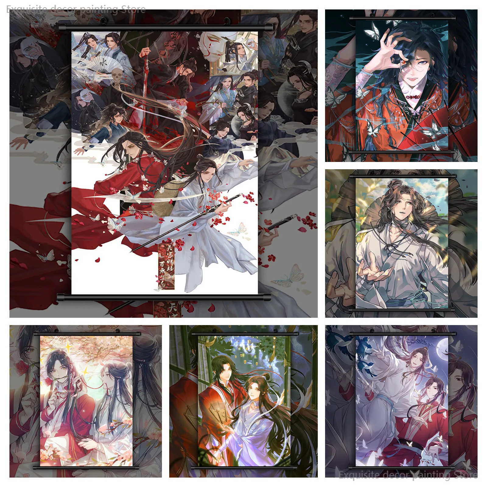 

Anime Tian Guan Ci Fu Hua Cheng Xie Lian Wall Art Poster Print Children Living Room Decoration Pictures Canvas Painting No Frame