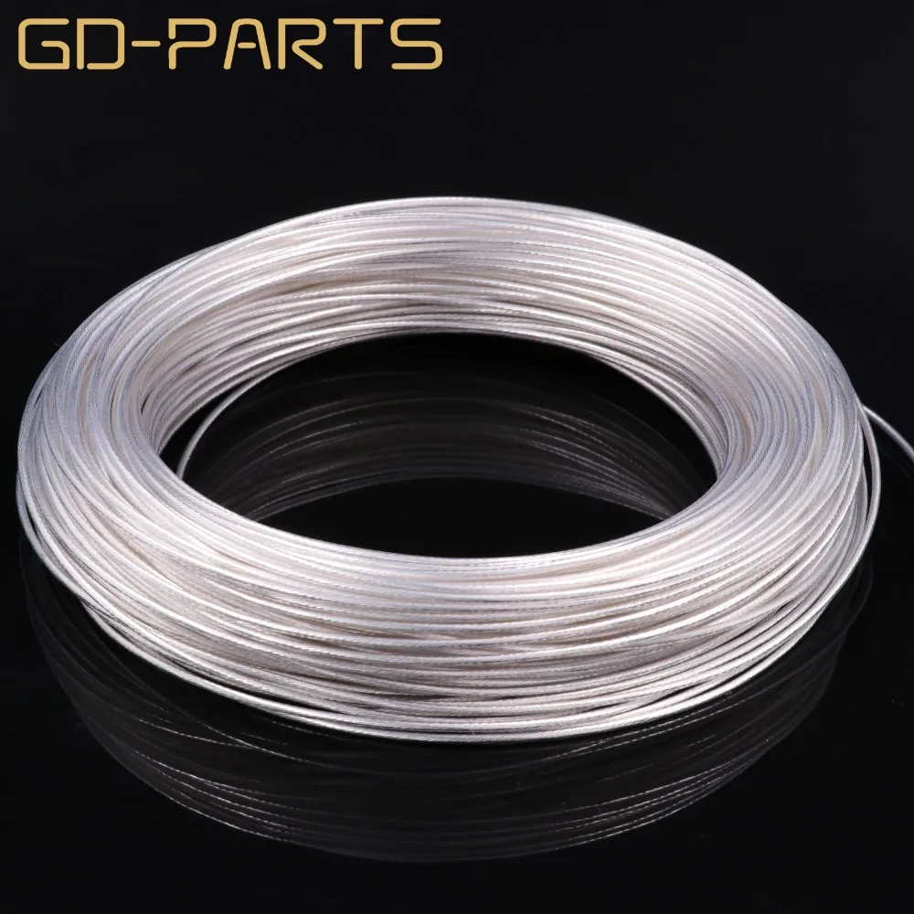0.12MM2-6.0MM2 High Purity Silver Plated OCC PTFE Wire Copper Cable For Hifi Audio DIY Amplifier Speaker Headphone AWG26-AWG9
