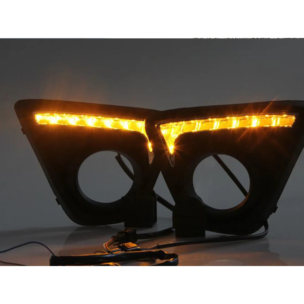 Автомобильный светодиодный DRL дневные ходовые огни дневной свет с черным матовым