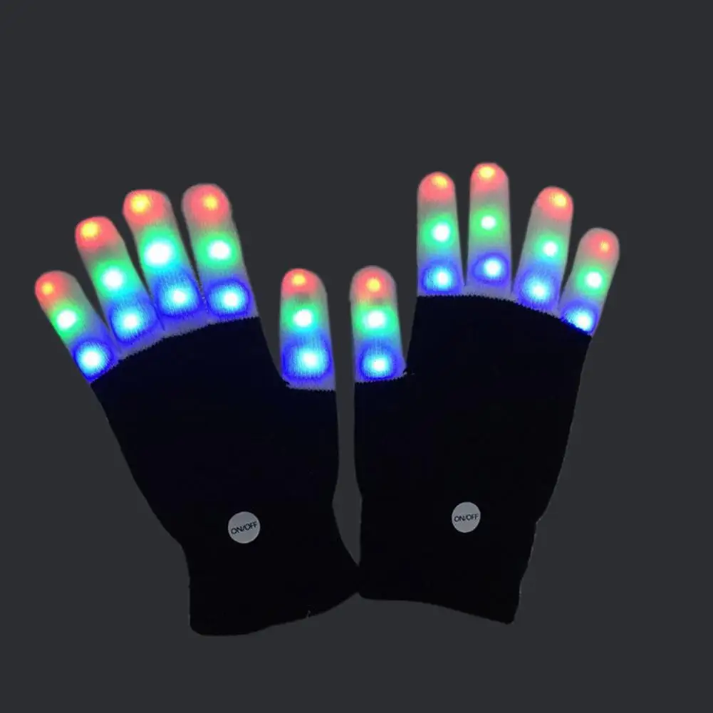 1 пара светящиеся перчатки светодиодсветодиодный черные белые для бара
