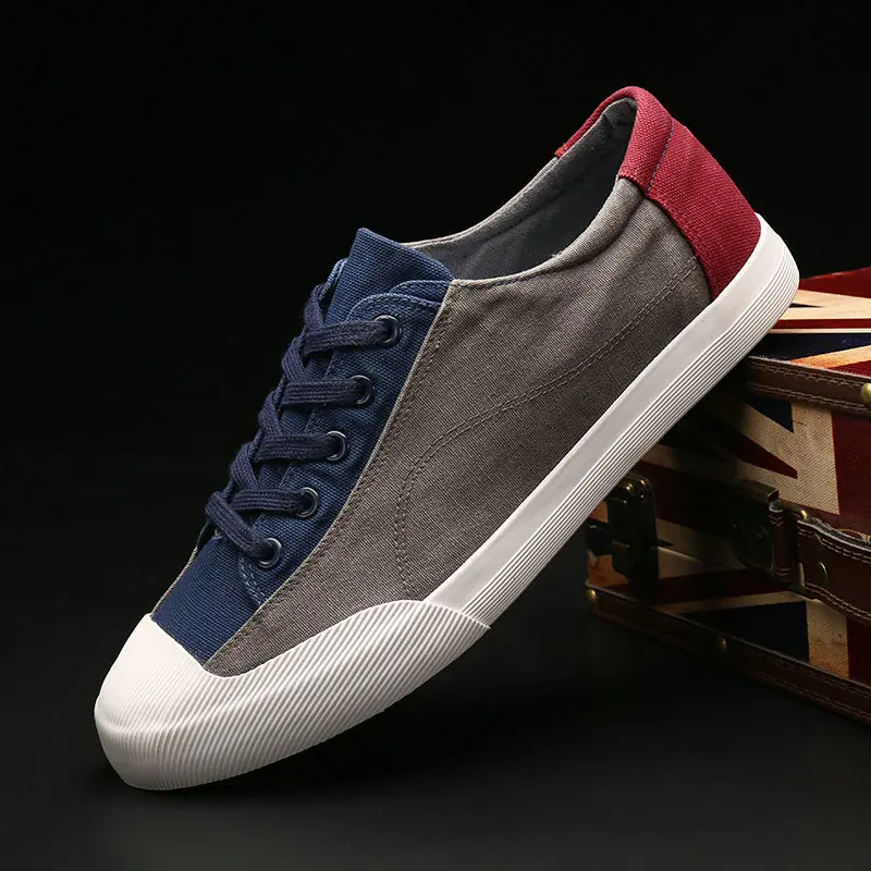 

New Style Breathable Trend Men Canvas British Fashion Mixed Colors Casual shoes Men's Vulcanize Shoes A23-42