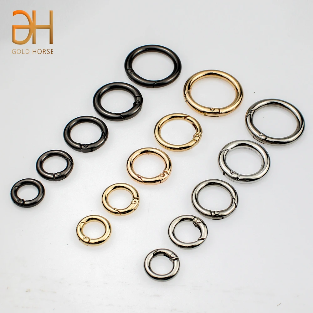 4Pcs Openable Keyring Metal Spring Gate O Ring Leather Bag Belt Strap Buckle Dog Chain Snap Clasp Clip Trigger Luggage | Багаж и сумки