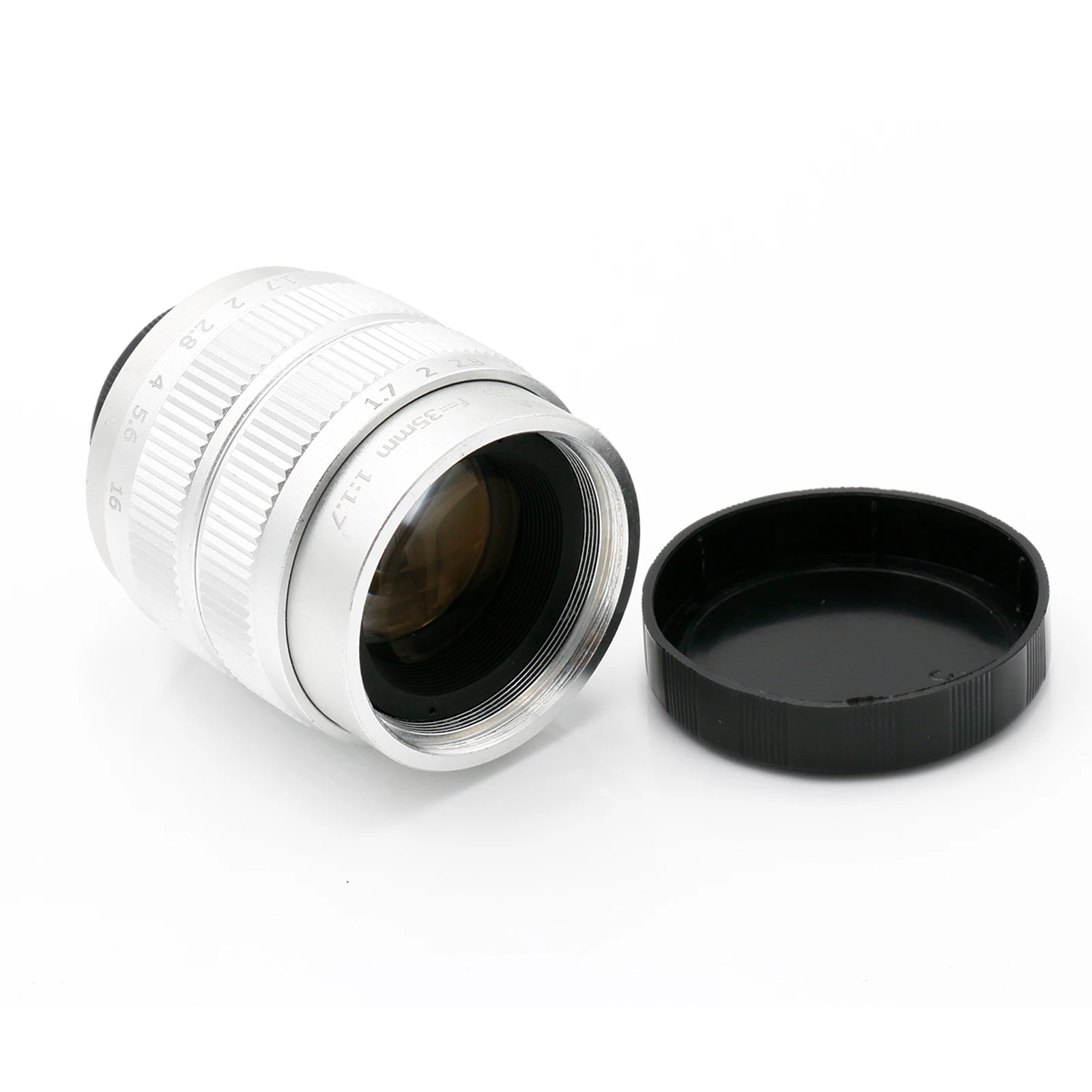 Серебристая Фуцзянь 35 мм F1.7 Большая диафрагма CC TV Movie C Mount lens для Nikon N1 Mirroless